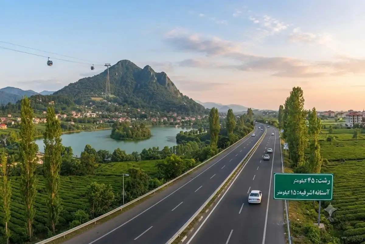 فاصله لاهیجان تا رشت چند کیلومتر است؟ بررسی مسیر، جاده و زمان سفر
