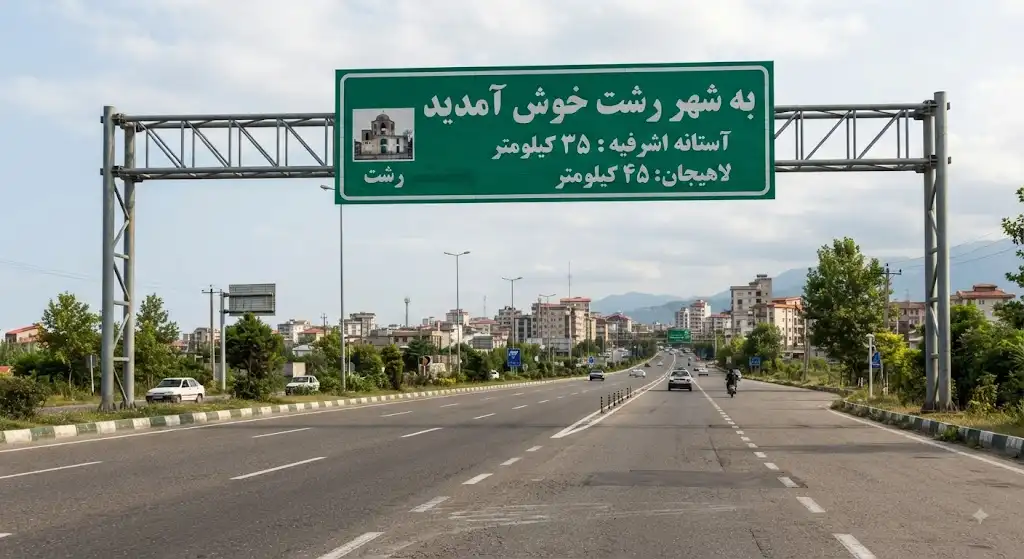 فاصله آستانه اشرفیه تا رشت چند کیلومتر است؟ بررسی مسیر جاده